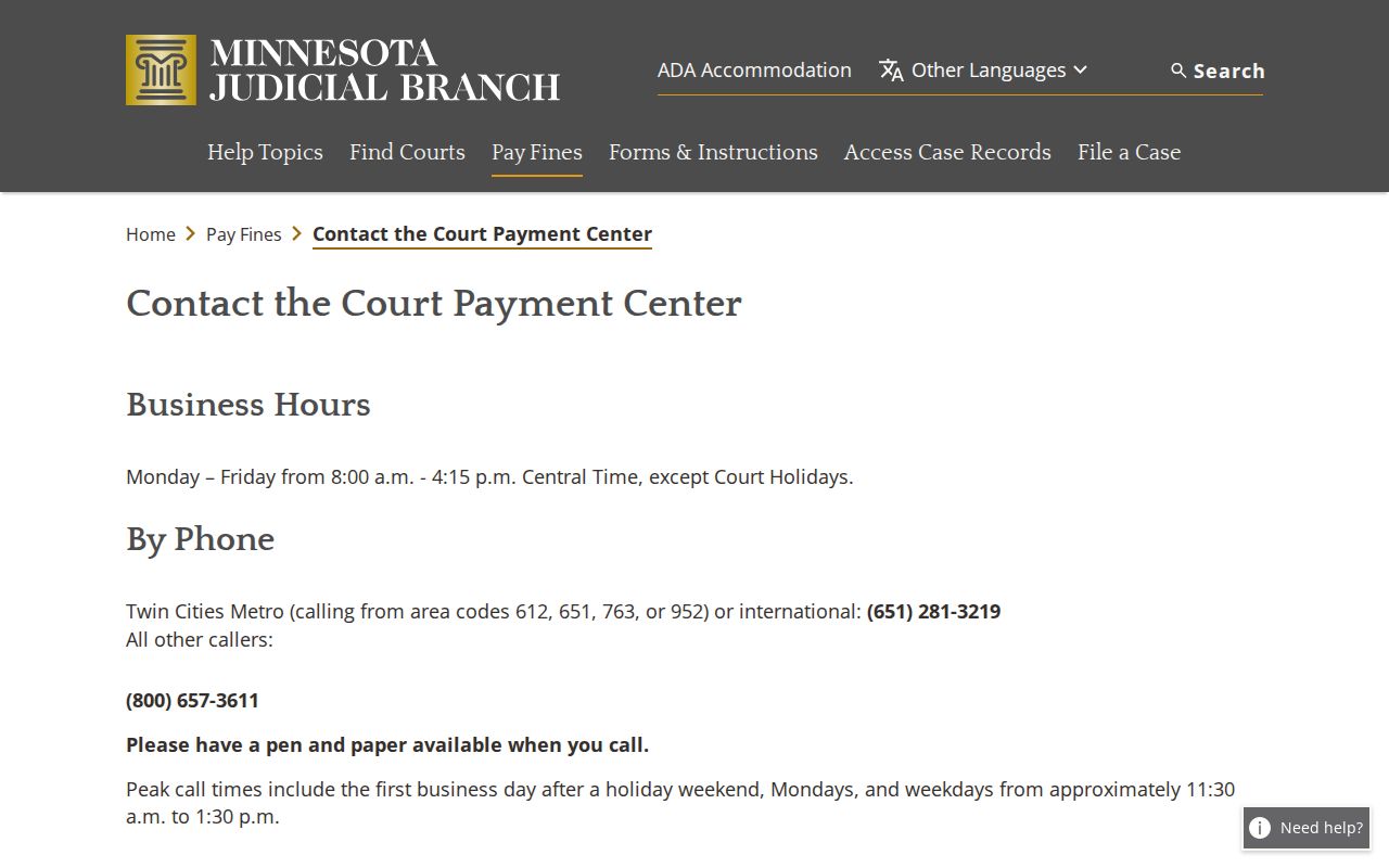Jackson County traffic ticket Court Payment Center contact form